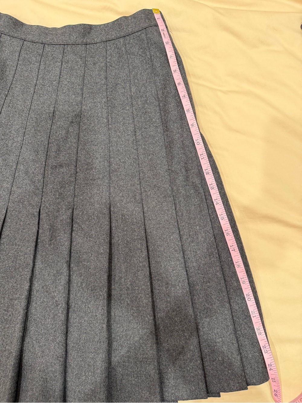 Classic Pleated Midi Skirt in Charcoal Gray Dark Academia Preppy Collegiate Grey - Picture 4 of 5